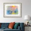INVIN ART Framed Canvas Art Giclee Print Charing Cross Bridge,The Thames by Claude Monet Wall Art Living Room Home Office Decorations(Classic Silver Frame with Mat,20"x24") view 2