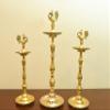 Tangerine Golden Brass Oil Lamp/Brass Diya - Handcrafted & Traditionally Designed Brass Lamp/Diya- (Height- 18 inch) view 4