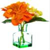 9.5" Dahlia/Hydrangea in Glass Vase (pack of 12) view 1