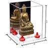 Better Display Cases Versatile Acrylic Display Case - Small Rectangle Box with Mirror, Red Risers and Clear Base 8" x 8" x 8.5" (A015-RR) view 2