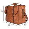 Freshore 6 Wine Bottles Carrier Leather Bag - Insulated Cooler Travel Tote - Premium Large Portable Bottle Carrying, Waterproof Full Padding Wine Lovers Protection, Grey Brown view 3