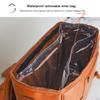 Freshore 6 Wine Bottles Carrier Leather Bag - Insulated Cooler Travel Tote - Premium Large Portable Bottle Carrying, Waterproof Full Padding Wine Lovers Protection, Grey Brown view 4