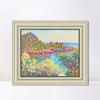 INVIN ART Framed Canvas Art Giclee Print Landscape Near Montecarlo(1883) by Claude Monet Wall Art Living Room Home Office Decorations(Beige Color Frame with Linen Liner,20"x24") view 1