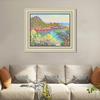 INVIN ART Framed Canvas Art Giclee Print Landscape Near Montecarlo(1883) by Claude Monet Wall Art Living Room Home Office Decorations(Beige Color Frame with Linen Liner,20"x24") view 2