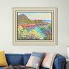 INVIN ART Framed Canvas Art Giclee Print Landscape Near Montecarlo(1883) by Claude Monet Wall Art Living Room Home Office Decorations(Beige Color Frame with Linen Liner,20"x24") view 3
