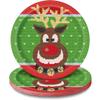 Ugly Sweater Christmas Round Dinner Plates - 9" (Pack of 8) - Festive Design for Holiday Celebrations - Perfect for Family Gatherings and Parties view 1