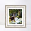 INVIN ART Framed Canvas Art Giclee Print Luncheon on The Grass, Central Panel by Claude Monet Wall Art Living Room Home Office Decorations(Classic Silver Frame with Mat,20"x24") view 1