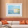 INVIN ART Framed Canvas Art Giclee Print Low Tide at Pourville, 1882 by Claude Monet Wall Art Living Room Home Office Decorations(Modern Simple White Frame with Mat,20"x24") view 2