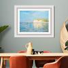 INVIN ART Framed Canvas Art Giclee Print Low Tide at Pourville, 1882 by Claude Monet Wall Art Living Room Home Office Decorations(Modern Simple White Frame with Mat,20"x24") view 3