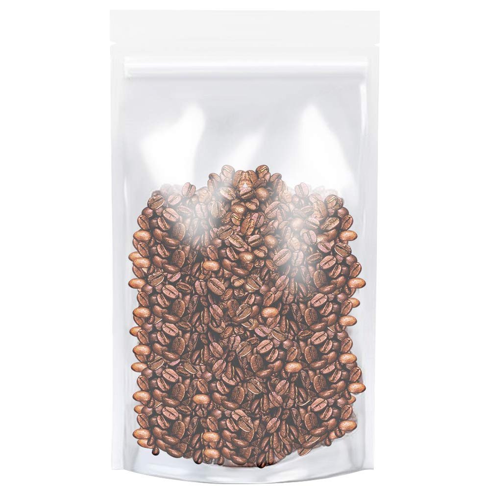 Clear Zipper Stand Up Pouch Bag,100Pcs 7.0x10.2 Heat Sealable Zip Lock Snack Food Tea Packing Pouches (7.0W x 10.2L, 100)