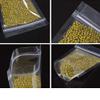 Clear Zipper Stand Up Pouch Bag,100Pcs 7.0x10.2 Heat Sealable Zip Lock Snack Food Tea Packing Pouches (7.0W x 10.2L, 100) view 4