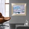INVIN ART Framed Canvas Art Giclee Print Norway, Sandviken Village in the Snow (1895) by Claude Monet Wall Art Living Room Home Office Decorations(European Style Silver Frame,20"x24") view 3
