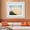 INVIN ART Framed Canvas Art Giclee Print The Hut in Trouville, Low Tide, 1881 by Claude Monet Wall Art Living Room Home Office Decorations(Modern Simple White Frame with Mat,20"x24") view 2