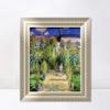 INVIN ART Framed Canvas Art Giclee Print Monet's garden at Vtheuil by Claude Monet Wall Art Living Room Home Office Decorations(European Style Silver Frame,20"x24") view 1