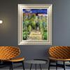 INVIN ART Framed Canvas Art Giclee Print Monet's garden at Vtheuil by Claude Monet Wall Art Living Room Home Office Decorations(European Style Silver Frame,20"x24") view 2