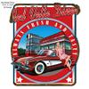 Corvette Red Vette Diner Metal Cut Out Sign Pin Up Girl By Bernard Oliver view 1