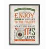Stupell Industries Now is The Time Inspirational Word Design Framed, Multi-Color view 1