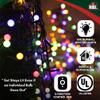 Holiday Bright Lights Rice Light Reel 500 LEDs, Indoor/Outdoor Gumball Style 36FT Reel with Multi Opaque Bulbs on Green Cord view 4