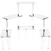 Plymor Acrylic Rectangular 6-Platform Multi-Item Display Riser (Mirrored), 18.75" H x 39" W view 1