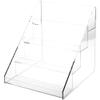 Plymor Clear Acrylic Flanged Display Stairs, 13" H x 12.25" W x 13" D view 1