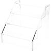 Plymor Clear Acrylic 4-Step Open Front Display Stairs, 10.25" W x 10.5" D x 10.5" H view 1