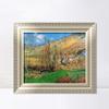 INVIN ART Framed Canvas Art Giclee Print The Church at Varengeville and the Gorge of Les Moutiers, 1882 by Claude Monet(European Style Silver Frame,20"x24") view 1