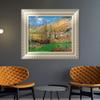 INVIN ART Framed Canvas Art Giclee Print The Church at Varengeville and the Gorge of Les Moutiers, 1882 by Claude Monet(European Style Silver Frame,20"x24") view 2