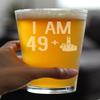 49 + 1 Middle Finger - 16 oz Pint Glass for Beer - Funny 50th Birthday Gifts for Men and Women Turning 50 view 3