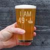 49 + 1 Middle Finger - 16 oz Pint Glass for Beer - Funny 50th Birthday Gifts for Men and Women Turning 50 view 4
