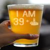 39 + 1 Middle Finger - 16 oz Pint Glass for Beer - Funny 40th Birthday Gifts for Men and Women Turning 40 view 3