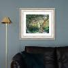 INVIN ART Framed Canvas Art Giclee Print Le Jardin de Vtheuil, 1881 by Claude Monet Wall Art Living Room Home Office Decorations(Classic Silver Frame with Mat,20"x24") view 3