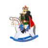 Garneck Desktop Nutcracker Horse Wood Nutcracker, Trojan Rocking Horse Puppet Soldiers Creative,Wood Crafts Decoration for Home Rocking Ornaments view 1