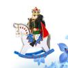Garneck Desktop Nutcracker Horse Wood Nutcracker, Trojan Rocking Horse Puppet Soldiers Creative,Wood Crafts Decoration for Home Rocking Ornaments view 3