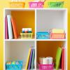 Bright Creations 12 Pack Small Plastic Classroom Storage Bins for Organization and School Supplies 6 Colors (6.2 x 4.8 x 2.4 inches) view 3