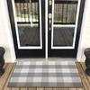 LEVINIS Farmhouse Grey Buffalo Plaid Rugs Outdoor Doormats- Cotton Washable Buffalo Check Doormats for Kitchen,Front Porch,Bathroom,Laundry Room,Entry Way, 23.6'' x 51.2'' view 1