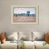 INVIN ART Framed Canvas Art Giclee Print Antibes,Poppy Field(1886) by Claude Monet Wall Art Living Room Home Office Decorations(Beige Color Frame with Linen Liner,20"x24") view 2