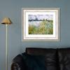 INVIN ART Framed Canvas Art Giclee Print Isle of Flowers on Siene Near Vetheuil by Claude Monet Wall Art Living Room Home Office Decorations(Classic Silver Frame with Mat,20"x24") view 3