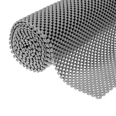 Shelf Liner Drawer Liner Non-Slip Mat Shelves Liners 12" X6.5 Grid Pattern PVC Non-Adhesive Grip Liner Anti-Slip Mat for Kitchen Cabinets Wire Shelving Pantry Dresser Refrigerator (Grey)
