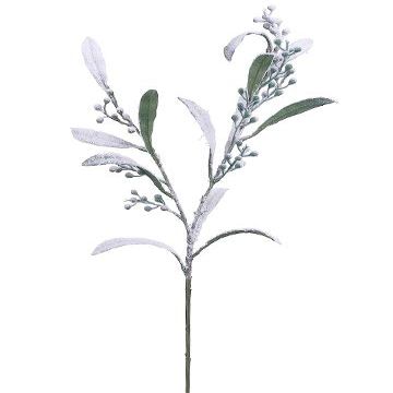 31" Snow Eucalyptus Berry Spray Snow Green (pack of 12)