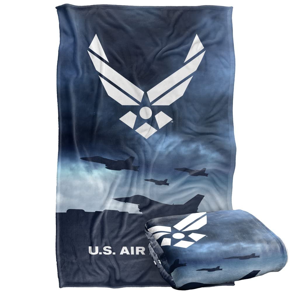 Air Force Take Off Officially Licensed Silky Touch Super Soft Throw Blanket 36" x 58"