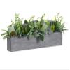 Arcadia Silk Plantation 15.5" Hx9 Wx36 L Pumpkin/Eucalyptus Arrangement in Wood Box Green Two Tone view 1