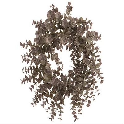 14" Eucalyptus Wreath Mauve Dusty (Pack of 12)