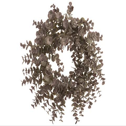 14" Eucalyptus Wreath Mauve Dusty (Pack of 12)