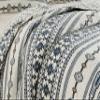 Chezmoi Collection Colby 3-Piece Western Quilt Set - Geometric Tribal Ivory Navy Brown Red Printed Pre-Washed Reversible Microfiber Bedspread Set, King Size view 3