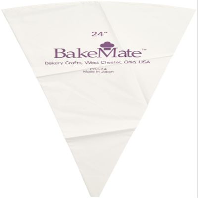 BakeMate Reusable Pastry Bag, 24", Double-Coated Polyurethane Cake Piping Bag, Reinforced Bottom, Stitched Boarder, For Piping Frosting on Cakes, Cupcakes, and Cookies - 24"