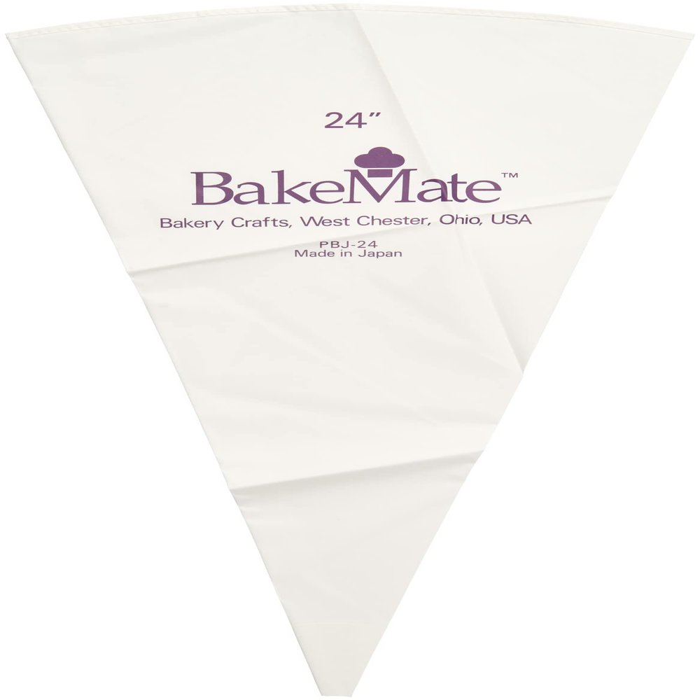 BakeMate Reusable Pastry Bag, 24", Double-Coated Polyurethane Cake Piping Bag, Reinforced Bottom, Stitched Boarder, For Piping Frosting on Cakes, Cupcakes, and Cookies - 24"