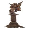 Wayborn European Bronze Sculpture 19" Tall Angel W Nude Woman Deco Bronze Sculpture view 3