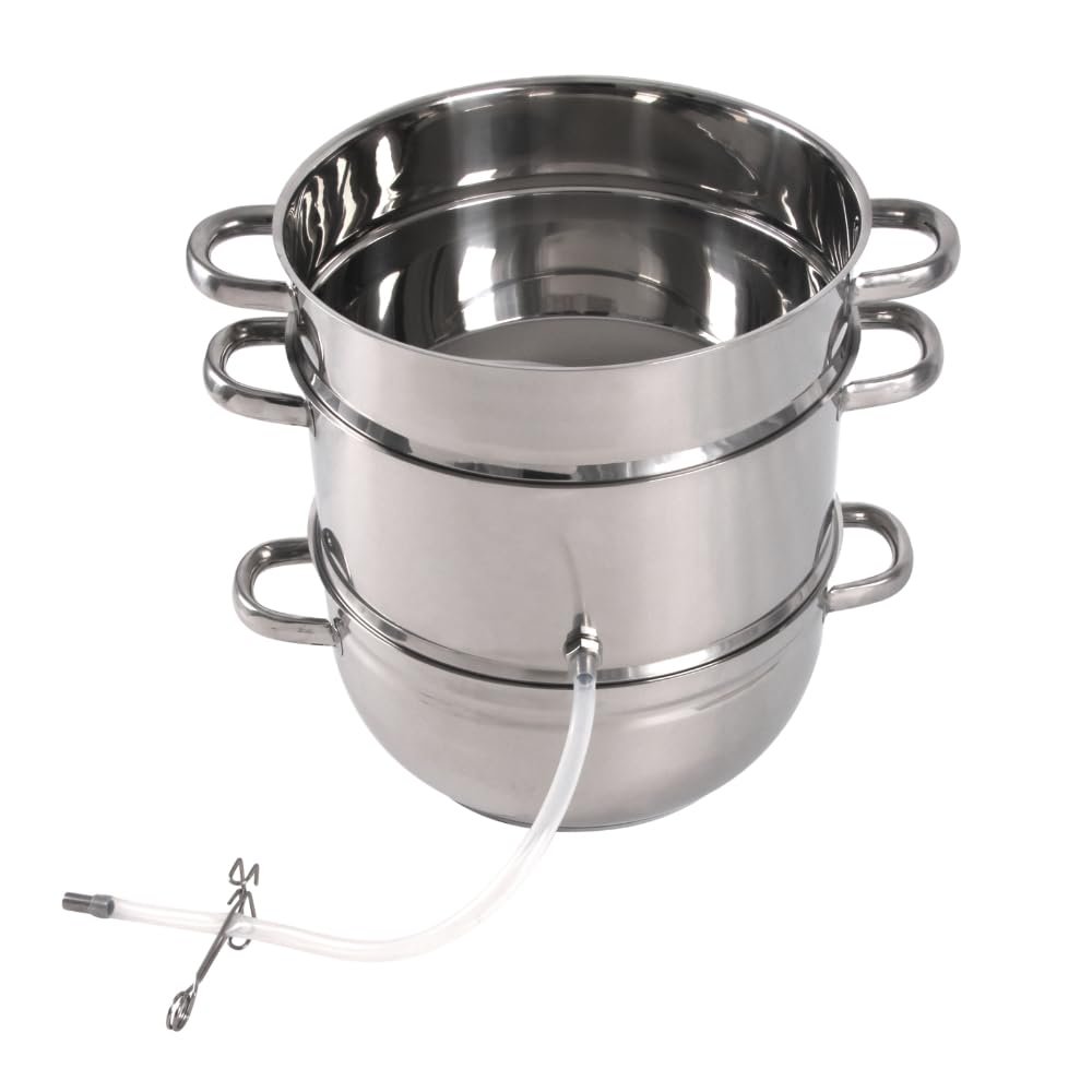 Kitchen Crop Little Creek Stainless Steel Water Distiller, 2 Gallon Capacity, Works on all Stovetops, Double Boiler, Render Lard & Tallow