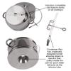 Kitchen Crop Little Creek Stainless Steel Water Distiller, 2 Gallon Capacity, Works on all Stovetops, Double Boiler, Render Lard & Tallow view 3