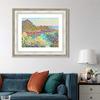 INVIN ART Framed Canvas Art Giclee Print Landscape Near Montecarlo(1883) by Claude Monet Wall Art Living Room Home Office Decorations(Classic Silver Frame with Mat,20"x24") view 2